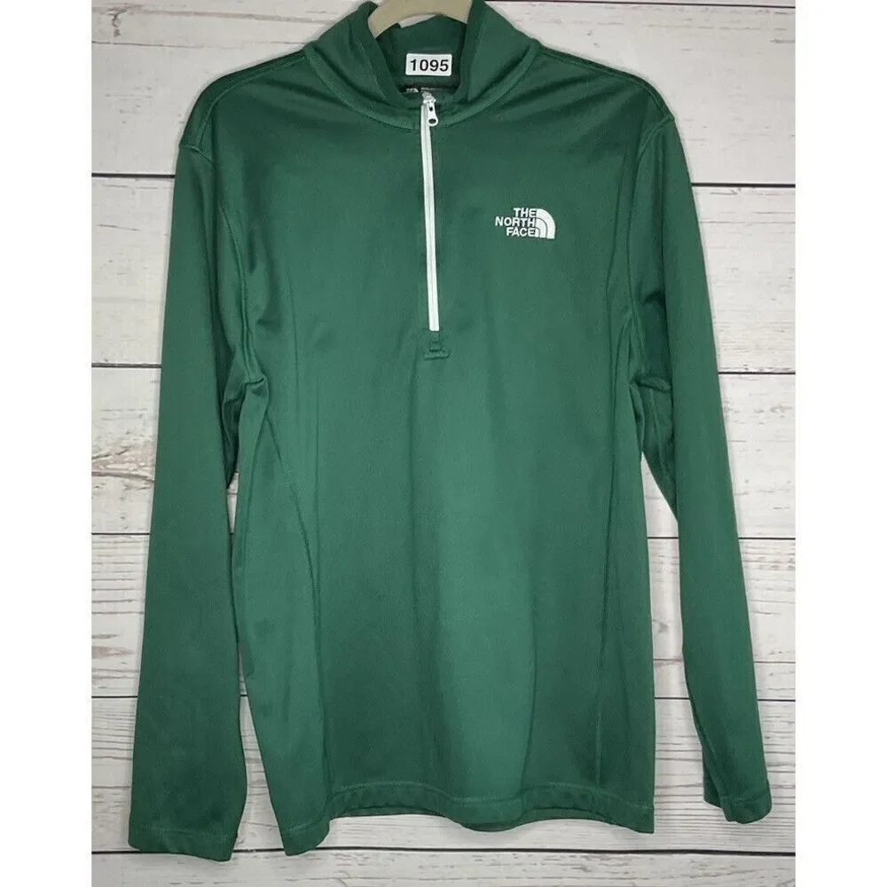 Men’s The North Face Shirt 1/2 Zip Emerald Green Polyester Pullover‎ SZ Medium M